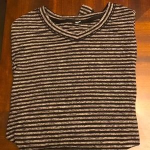 Men’s Lululemon Long Sleeve Striped Black & Grey